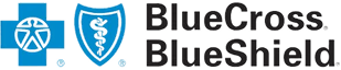 Blue Cross Blue Shield logo featuring a blue cross, a blue shield with a caduceus, and the words "BlueCross BlueShield."